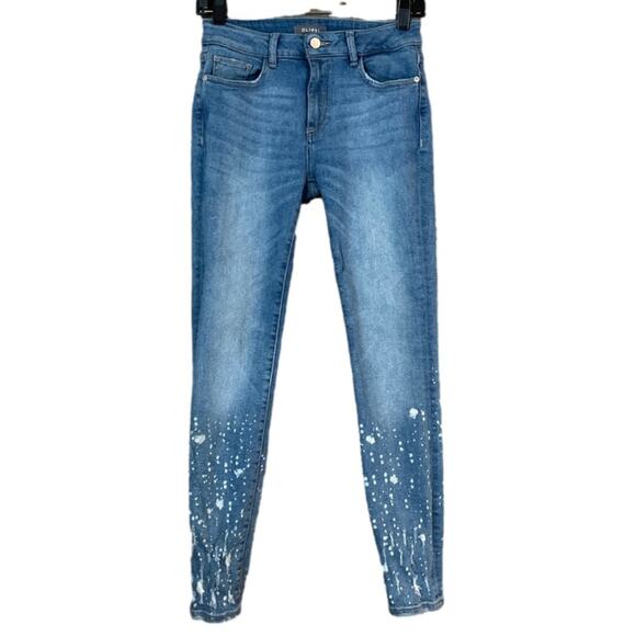 DL1961 Florence Ankle Mid Rise Instasculpt Skinny Jeans Venice Blue SIze 27 - Picture 1 of 11